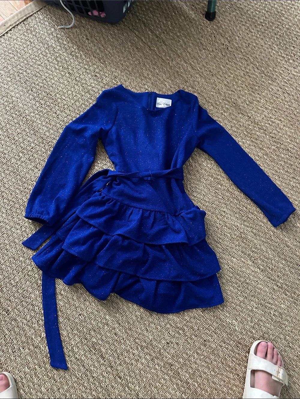Rare Editions Sparkle Cobalt Blue Dress